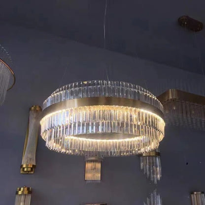 Modern Round Crystal Chandelier For Living Room/Bedroom-Nobipets