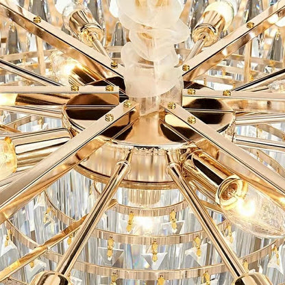 Modern Round/Rectangular Raindrop Crystal Chandelier for Low-ceiling-Nobipets