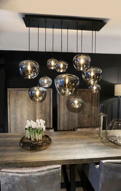 Modern Smoke Gray Glass Lamp Designer Chandelier for Cafe/Kitchen Island/Dining Room Style B-Nobipets