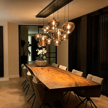 Modern Smoke Gray Glass Lamp Designer Chandelier for Cafe/Kitchen Island/Dining Room Style B-Nobipets