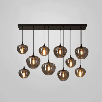 Modern Smoke Gray Glass Lamp Designer Chandelier for Cafe/Kitchen Island/Dining Room Style B-Nobipets