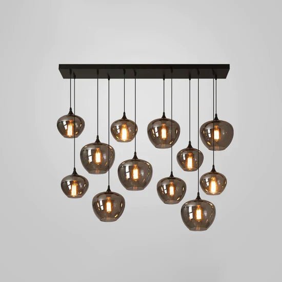 Modern Smoke Gray Glass Lamp Designer Chandelier for Cafe/Kitchen Island/Dining Room Style B-Nobipets