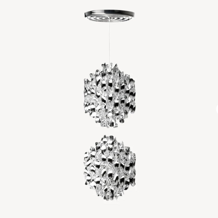 Modern Spiral Wave Chandelier in Silver/Gold-Nobipets