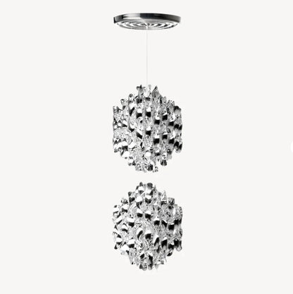 Modern Spiral Wave Chandelier in Silver/Gold-Nobipets