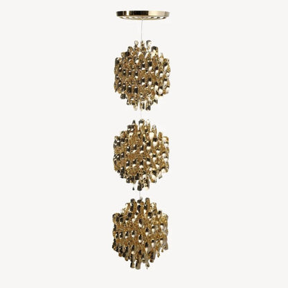Modern Spiral Wave Chandelier in Silver/Gold-Nobipets