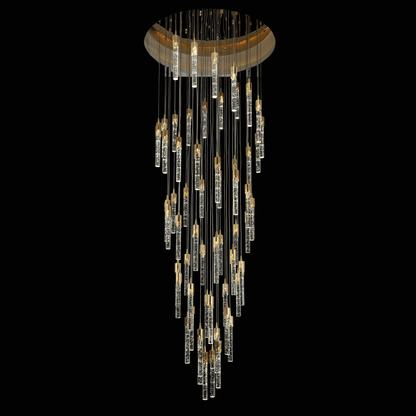 Modern Stair Light Foyer Staircase Hall Ceiling Lamps Spiral Stair Chandelier Crystal Droplight Luxury Hall Decoration Lights-Nobipets