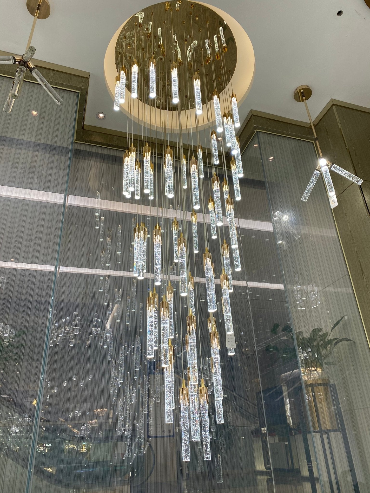 Modern Stair Light Foyer Staircase Hall Ceiling Lamps Spiral Stair Chandelier Crystal Droplight Luxury Hall Decoration Lights-Nobipets