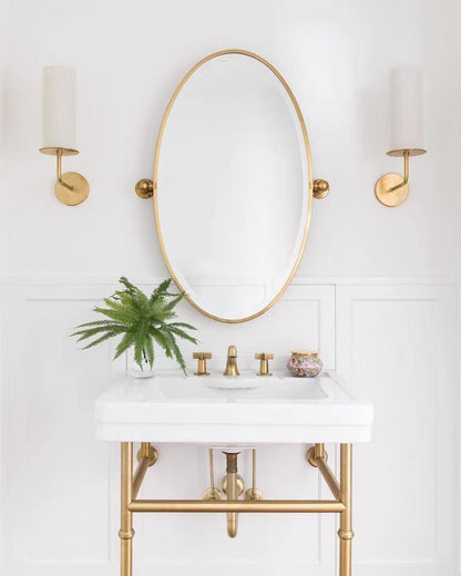 Modern Style Minimalism White Shades Chandelier/Wall Light in Brass-Nobipets