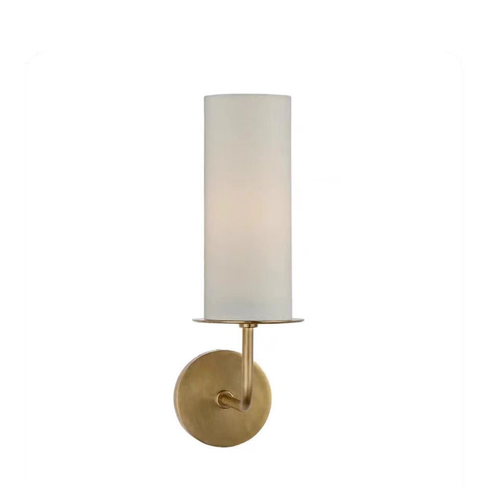 Modern Style Minimalism White Shades Chandelier/Wall Light in Brass-Nobipets