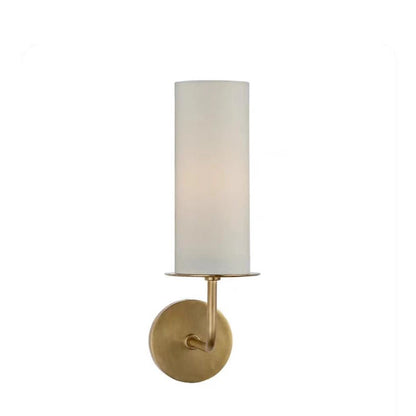 Modern Style Minimalism White Shades Chandelier/Wall Light in Brass-Nobipets