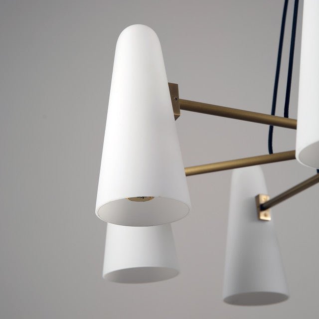 Modern Style Round Cone Glass Chandelier for Bedroom/Living Room/Dining Room-Nobipets