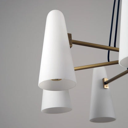 Modern Style Round Cone Glass Chandelier for Bedroom/Living Room/Dining Room-Nobipets