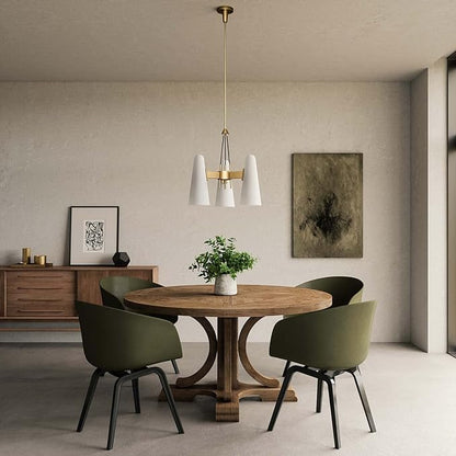 Modern Style Round Cone Glass Chandelier for Bedroom/Living Room/Dining Room-Nobipets
