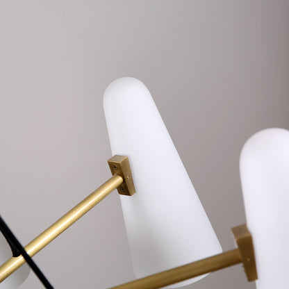 Modern Style Round Cone Glass Chandelier for Bedroom/Living Room/Dining Room-Nobipets