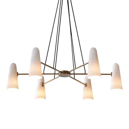 Modern Style Round Cone Glass Chandelier for Bedroom/Living Room/Dining Room-Nobipets
