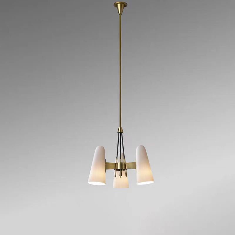 Modern Style Round Cone Glass Chandelier for Bedroom/Living Room/Dining Room-Nobipets