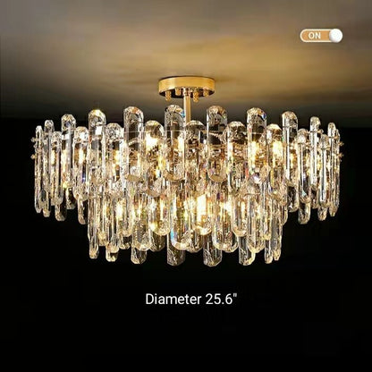 Modern Style Two Layers Crystal Chandelier For Living Room / Round Dining Table-Nobipets