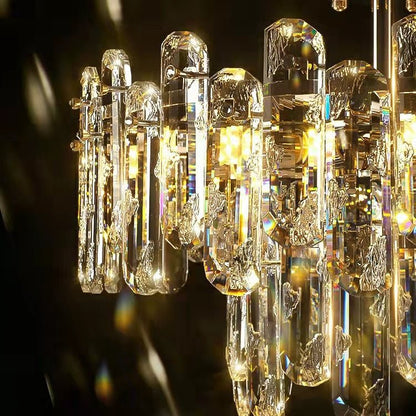 Modern Style Two Layers Crystal Chandelier For Living Room / Round Dining Table-Nobipets