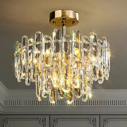 Modern Style Two Layers Crystal Chandelier For Living Room / Round Dining Table-Nobipets