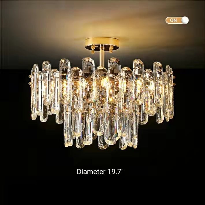 Modern Style Two Layers Crystal Chandelier For Living Room / Round Dining Table-Nobipets