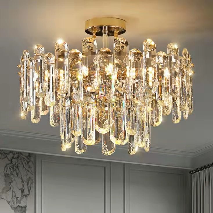Modern Style Two Layers Crystal Chandelier For Living Room / Round Dining Table-Nobipets