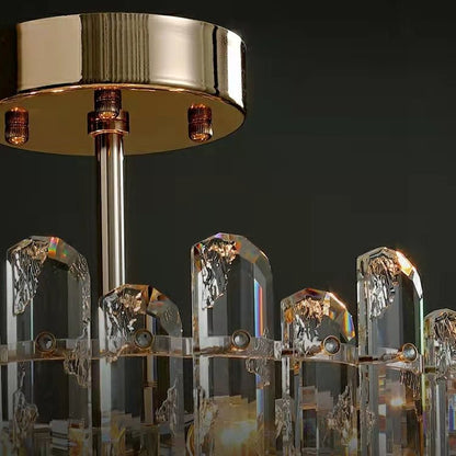 Modern Style Two Layers Crystal Chandelier For Living Room / Round Dining Table-Nobipets