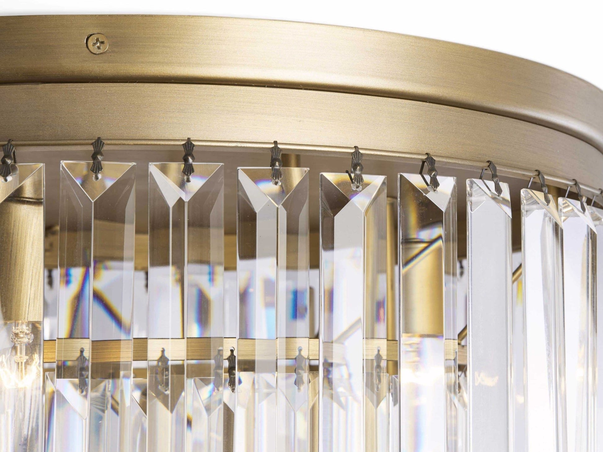 Modern Tiered Flush Mount Crystal Chandelier-Nobipets