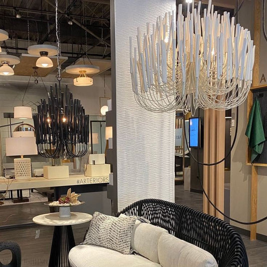 Arteriors Tilda Wide Alabaster Chandelier 21" 36"-Nobipets