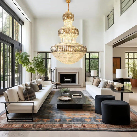 Mogoff Crystal Gold Chandelier-Nobipets