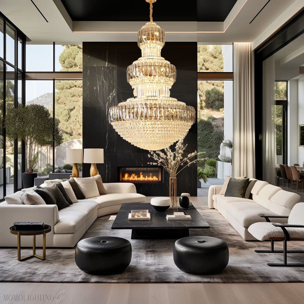 Mogoff Crystal Gold Chandelier-Nobipets
