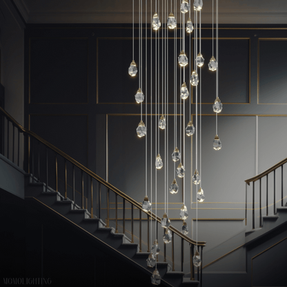 Molly Faceted Crystal Prisms Chandelier-Nobipets
