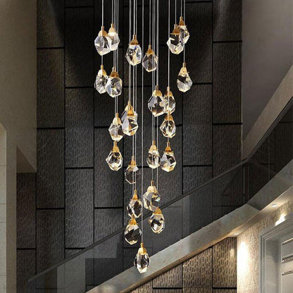 Molly Faceted Crystal Prisms Chandelier-Nobipets