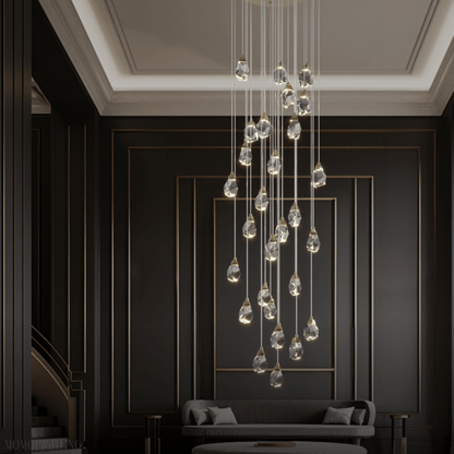 Molly Faceted Crystal Prisms Chandelier-Nobipets