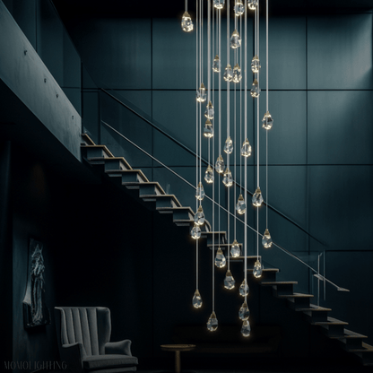 Molly Faceted Crystal Prisms Chandelier-Nobipets