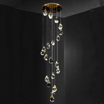 Molly Faceted Crystal Prisms Chandelier-Nobipets
