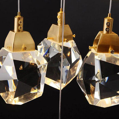 Molly Faceted Crystal Prisms Chandelier-Nobipets
