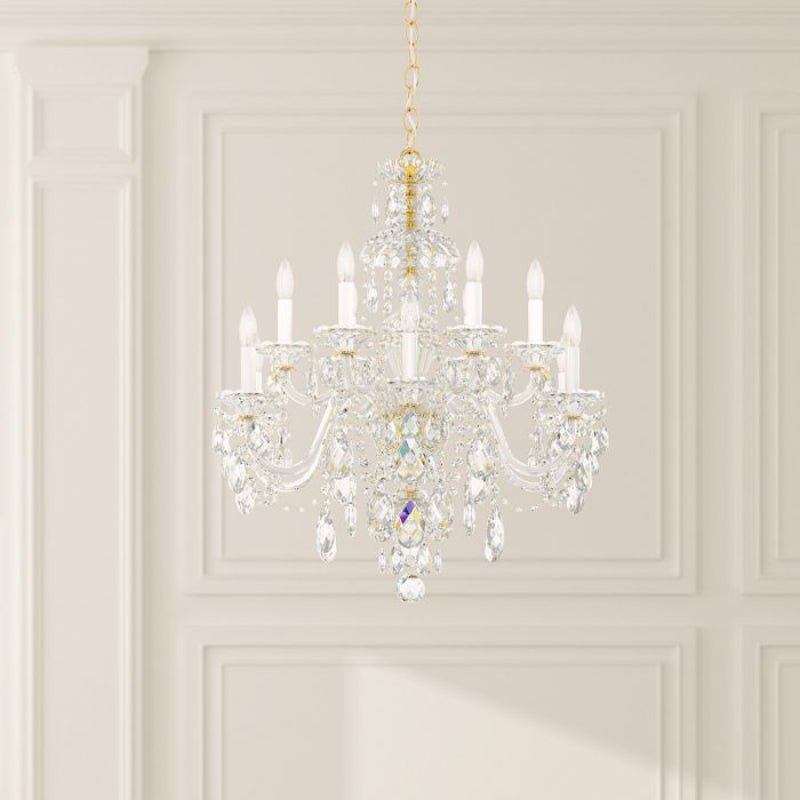 MOMO Crystal Chandelier 3601 Sterling 12-lt 29" Chandelier