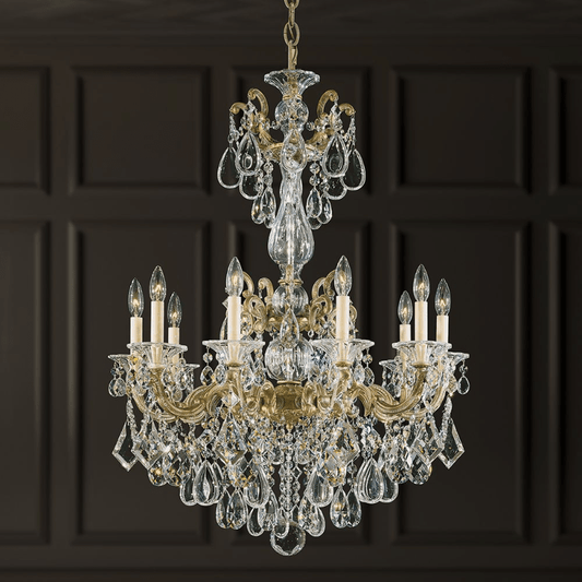 MOMO Crystal Chandelier 5008 La Scala 10-lt 28" Chandelier