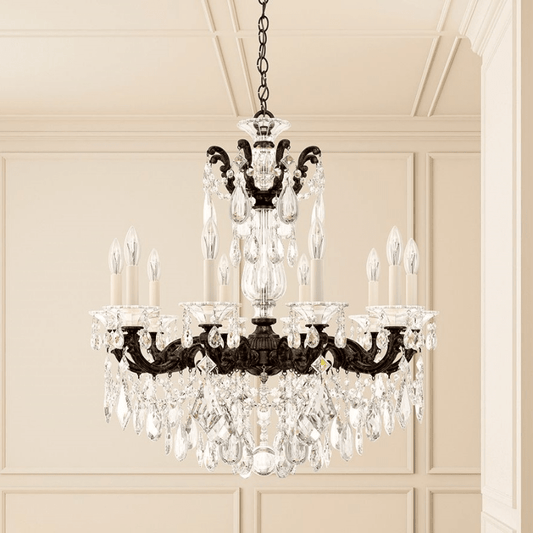 MOMO Crystal Chandelier 5074 La Scala 10-lt 28" Chandelier