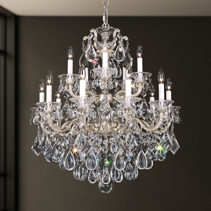 MOMO Crystal Chandelier 5075 La Scala 15-lt 28" Chandelier