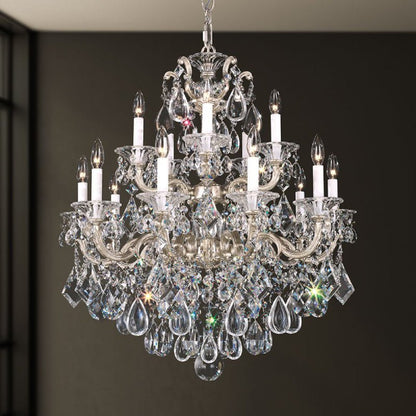 MOMO Crystal Chandelier 5075 La Scala 15-lt 28" Chandelier
