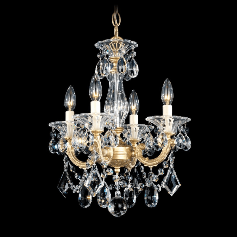 MOMO Crystal Chandelier 5344 La Scala 4-lt 15" Chandelier