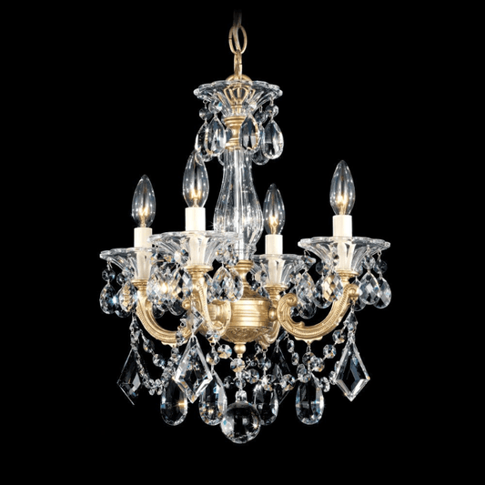 MOMO Crystal Chandelier 5344 La Scala 4-lt 15" Chandelier