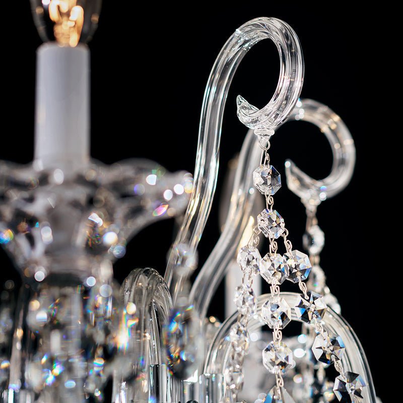 MOMO Crystal S6912 Sterling Linear 12-lt 58" Chandelier
