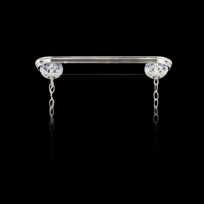 MOMO Crystal S6912 Sterling Linear 12-lt 58" Chandelier
