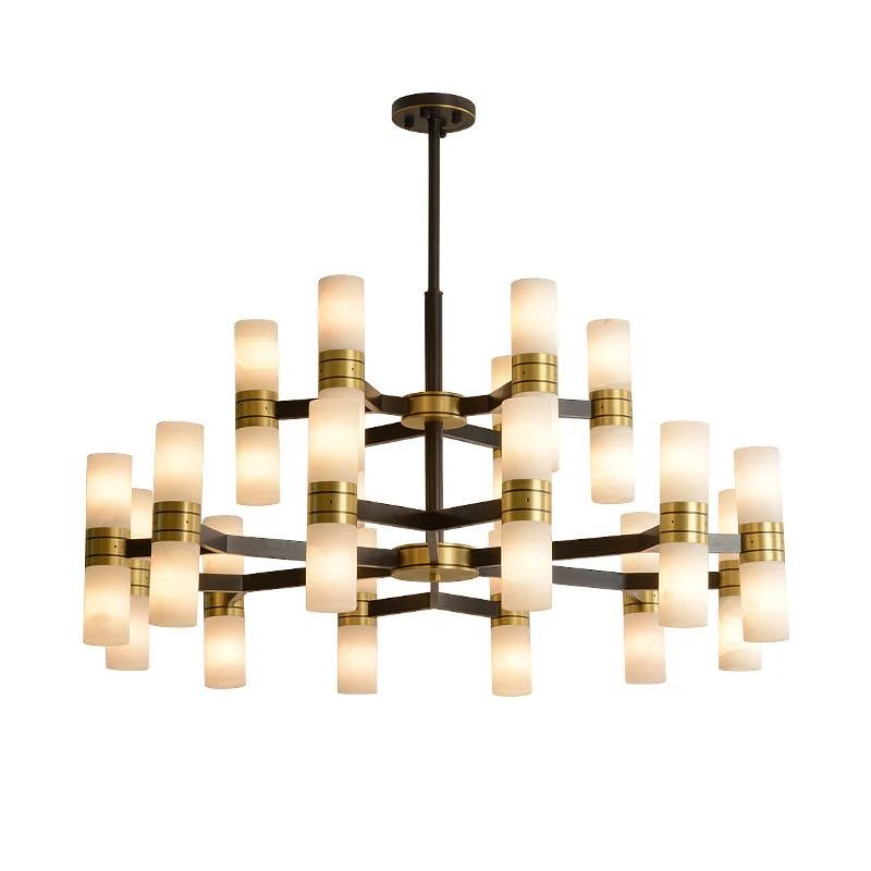 Moral Alabaster Round chandelier-Nobipets