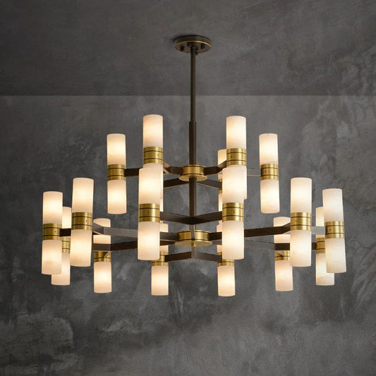 Moral Alabaster Round chandelier-Nobipets