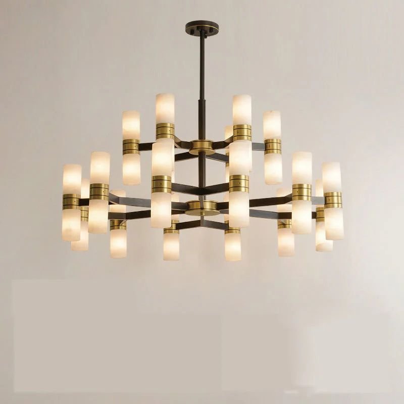 Moral Alabaster Round chandelier-Nobipets