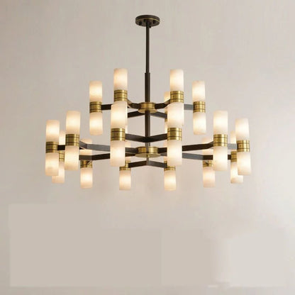 Moral Alabaster Round chandelier-Nobipets