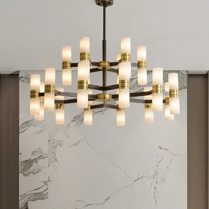 Moral Alabaster Round chandelier-Nobipets